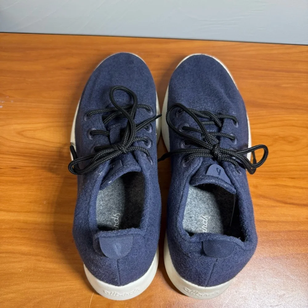 Allbirds Men's Wool Runner Sneakers Navy Blue Fabric Comfort‎ Shoe M10